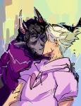 2023 age_discrepancy ancestors aspect_hoodie aspect_symbol au back_angle casual dirk_strider electrislash erkauberscream fanfic_art fashion fullres heart_aspect kiss nawp0laut0matyczn11e no_glasses profile scars shipping the_psiioniic