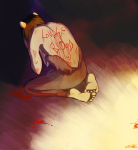 2011 :o) ancestors back_angle barefoot blood fullres kneeling righteous_leggings sadstuck scars solo text the_everlasting_ash the_sufferer