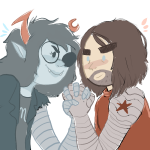 2016 alyykeavvylo artificial_limb captain_america crossover eyepatch fullres marvel starter_outfit the_avengers vriska_serket zodiac_symbol