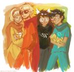  2014 animal_ears beta_kids breath_aspect carrying casey chubsintubs consorts dave_strider dogtier freckles fullres glub godtier heir jade_harley john_egbert knight light_aspect rose_lalonde salamanders seer space_aspect time_aspect witch 