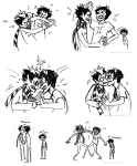  2014 biting blackrom chubsintubs comic eridan_ampora erisol fullres grayscale karkat_vantas kiss shipping sollux_captor starter_outfit strife text zodiac_symbol 