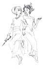  arm_in_arm black_squiddle_dress grayscale kanaya&#039;s_red_dress kanaya_maryam lineart redrom rose_lalonde rosemary shipping source_needed sourcing_attempted thorns_of_oglogoth 
