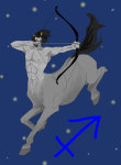  bow centaurs emopensel equius_zahhak mythologystuck solo zodiac_symbol 