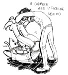  2014 bard chubsintubs codtier fullres gamzee_makara godtier grayscale honk karkat_vantas lineart rage_aspect scars sober_gamzee text 