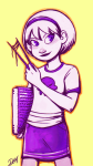  computer knitting_needles limited_palette retrodynamics rose_lalonde solo starter_outfit yarn 