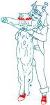  2025 animalstuck carrying fullres jaggy_lines lineart longcat meme palerom reverse_hug scoundrellyfeline scourge_sisters shipping starter_outfit terezi_pyrope transparent vriska_serket 
