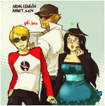  averyniceprince bro dave_strider dress_of_eclectica holding_hands jade_harley red_baseball_tee redrom shipping spacetime 