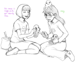  bromance grayscale guns_and_roses jade_harley knitting_needles rose_lalonde squiddles tubbs yarn 