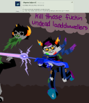 2011 ahab's_crosshairs ask au blood decapitation eridan_ampora fantroll fullres gore jaggy_lines no_cape smiling_eridan starter_outfit text thought_balloon yorsh zombiestuck