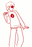  animated dave_strider deleted_source drexbutt monochrome red_baseball_tee solo 