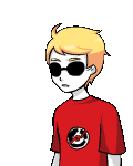  animated dave_strider red_record_tee solo starter_outfit talksprite yoshiie 