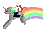  crossover dave_strider drkarayua rainbow red_baseball_tee robot_unicorn_attack solo 
