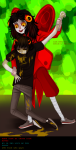 2011 aradia_megido blind_sollux blood caitlin dancing dead fullres godtier green_sun maid no_glasses sollux_captor starter_outfit text time_aspect