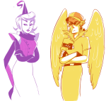  2016 arms_crossed au bro deleted_source facial_hair fansprite fullres hat highlight_color impalement mom purplecalamity sprite unbreakable_katana 