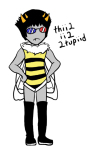  bee_outfit crossdressing sollux_captor solo source_needed sourcing_attempted 