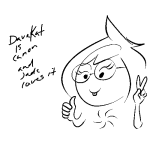  2017 aspect_symbol fullres grayscale jade_harley jaggy_lines lineart monochrome red_knight_district redrom shipping space_aspect steelcorridor text thumbs_up 