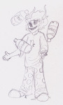  faygo gamzee_makara grayscale lineart sketch solo source_needed sourcing_attempted 