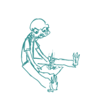  2014 animated barefoot caliborn chubsintubs fullres illustrating jaggy_lines lineart monochrome sitting sketch solo 