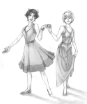  broken_source fashion formal grayscale holding_hands kanaya_maryam outrageousineptitude redrom rose_lalonde rosemary shipping 