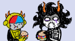 2014 crying dancestors dream_ghost food fullres jaggy_lines kurloz_makara mituna_captor sailorbeefcake scribble_mode starter_outfit sweat