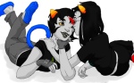  boper9 licking nepeta_leijon no_hat on_stomach redrom scratch_and_sniff shipping terezi_pyrope 